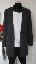 Kaschmir Strickjacke Cardigan Grobstrickjacke Longstrickjacke Gr. 36 38