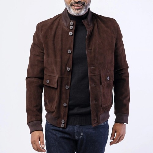 Lederjacke herren dunkelbraun - lederjacke,
