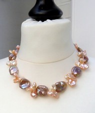 Keshi Coin Perlen Collier