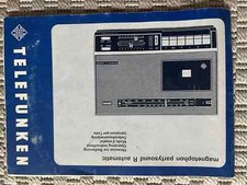 Bedienungsanleitung Telefunken-Cassetten-recorder