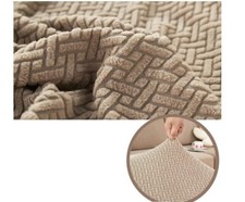 Sitzkissenbezug Stretch Chaiselongue Chaise Bezug 155 x185 cm Beige 