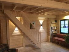 Treppen-Selbstbausatz , Massivholztreppe, gerade Treppe, Raumspartreppe NEU