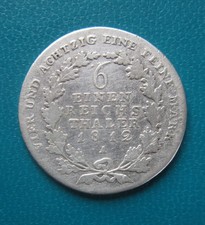 * ALTDEUTSCHL. (PREUSSEN) - * 1/6 THALER 1812 A SILBER * - SEHR SELTEN/STARK! *