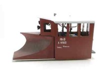 (JX114) Eigenbau Schneepflug X 9103 RhB, Metall, Spur G, ohne Motor, EVP