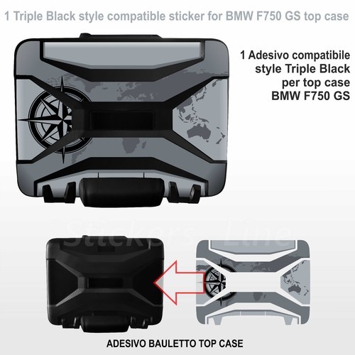 Aufkleber top case - top, gs