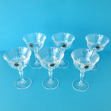 Sektschale 6 Stk. Bleikristall