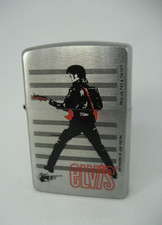 Altes Elvis ZIPPO Benzin Patent Feuerzeug Artwork Joe Petru