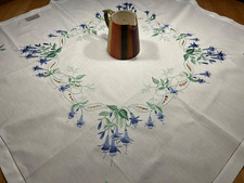 Weiße Tischdecke Veilchen 110