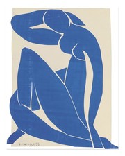 Blaue Akt-Silhouette Wandkunst