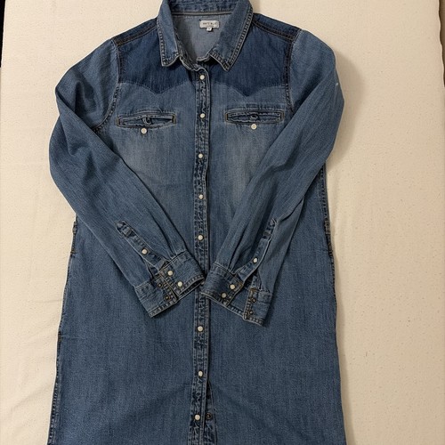 Damenjeanshemd blau denim - damenjeanshemd, gr.m