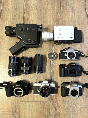 Konvolut analoge slr kameras - konvolut, +