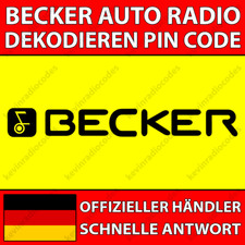 Becker radio dekodieren pin - radio,