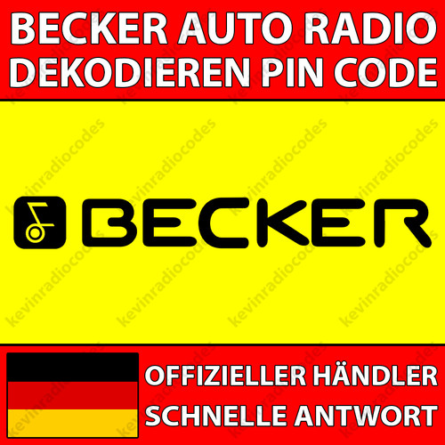 Becker radio dekodieren - radio, pin