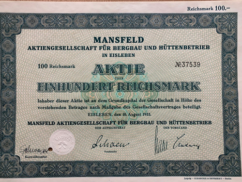 Mansfeld bergbau - mansfeld, ag