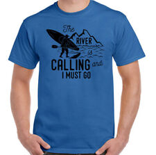 Kanufahren T-Shirt, Kanu Kajak Kayakingriver Ist Aufrufen Herren Lustig Boot Top