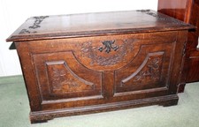 Eichenholz-Truhe, mit