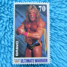 ULTIMATE WARRIOR Briefmarke Stamp BRAVO WWF WRESTLING