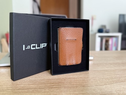 Clip leder braun portmonee - leder,