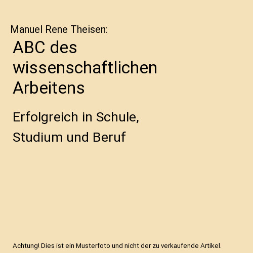 Abc des wissenschaftlichen - des,