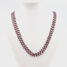 69 cm Vintage Granat Collier