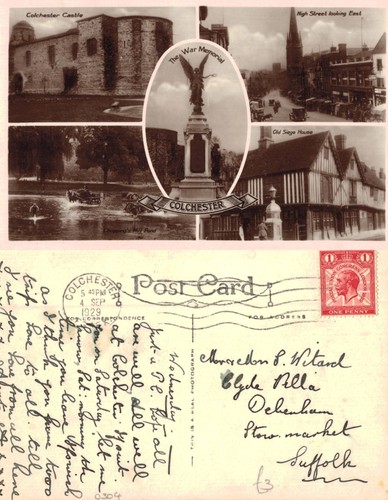 Vintage postkarte colchester - -,