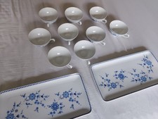 Teetassen und Kuchenplatten Bayerisch blau Seltmann Weiden