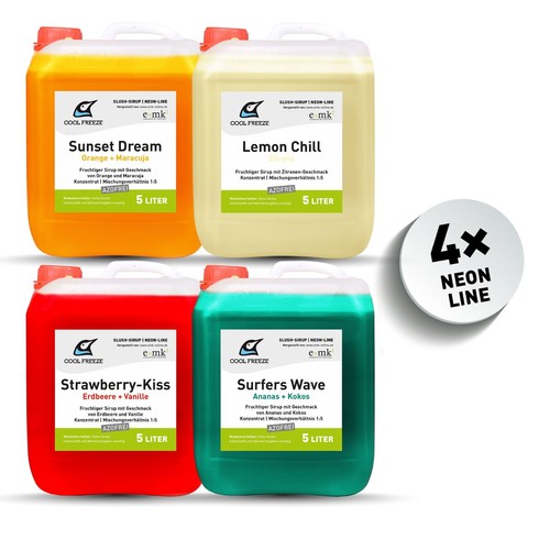 Slush sirup eis l - eis, 4×5 l