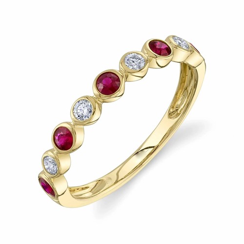 14k gelbgold rubin diamant - gelbgold,