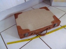 alter Leder-Aktenkoffer mit Stoffüberzug,gebraucht