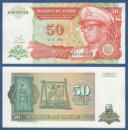 Zaire nouveaux makuta - 50,