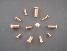 10-50 KUPFER NIETEN HALBRUNDKOPFNIETEN 2 /2,5 /3 /4 /5 /6 MM VOLL KUPFER DIN 660