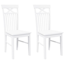 Esszimmerstühle 2 Stk. Weiß