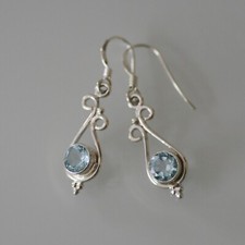 Silber Ohrringe Topas -