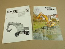 2 Prospekte zum Eder 400M Mobilbagger Hydraulikbagger