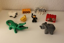 LEGO DUPLO FIGUREN, TIERE- KROKODIL, ELEFANT, AFFE, ZEBRA, SCHAF! MOTIVSTEINE! 