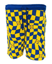 LiDL kurze Hose Sweatshorts Gelb Blau Lidl Kollektion Trainingshose Hose Shorts