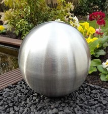 Dekokugel 35 cm Edelstahl matt