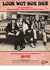 Slade - Look wot you dun UK Music Sheet 1972