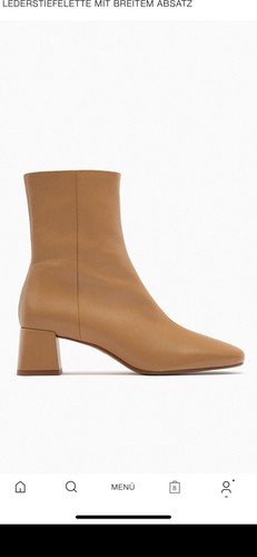 Zara echtleder leder stiefel - echtleder,