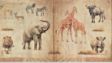 3 lose Servietten ~   Afrika Bigfive Tiere Savanne Elefanten Nashörner Wildtiere