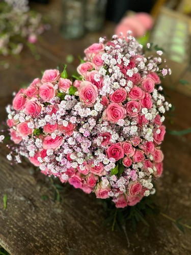 Blumenherz aus frischen blumen - blumenherz,