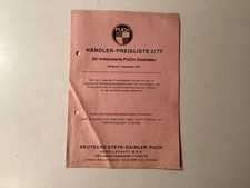 Puch Händlerpreisliste