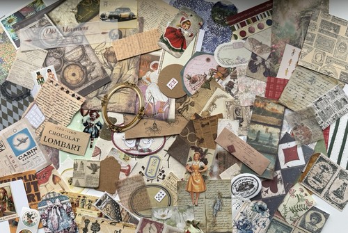 Vintage ephemera papier - vintage,