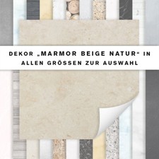 Fliesenaufkleber Dekor Marmor Beige Natur | Für Küche und Bad | alle Größen