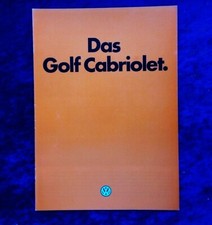 VW Golf 1 Cabrio Prospekt