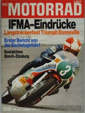 Das Motorrad 20 / 72 1972, Motobecane, Triumph Bonneville 650, Bing Vergaser