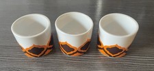 Melitta Friesland  3 Eierbecher Hamburg Orange/Braun