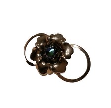 Modeschmuck / Schalklammer, Metall u. Kristalle-Stein