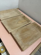 Polentaschale Handarbeit aus Massivholz 31x17 cm 3 Stück Neuwertig