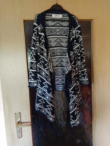 Blau weiße strickjacke mit - weiße,